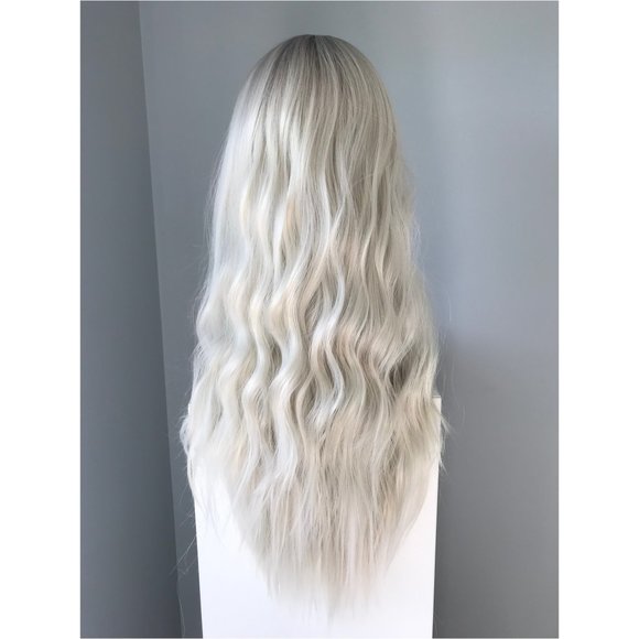 NEW Long Ash Blonde Body Wave Synthetic Wig - Picture 2 of 4
